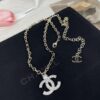 692ffcb699f2d84055c8e7f9 Chanel 23A New Arrival Bicolor Gold and Silver Chain with White Diamond Double C Pendant Necklace