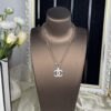 692ffcb899f2d84055c8e7fb Chanel 23A New Arrival Bicolor Gold and Silver Chain with White Diamond Double C Pendant Necklace