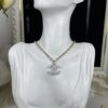692ffcb899f2d84055c8e7fc Chanel 23A New Arrival Bicolor Gold and Silver Chain with White Diamond Double C Pendant Necklace