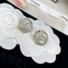 Chanel New Arrival Round CC Openwork Stud Earrings