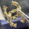 692ffccc99f2d84055c8e819 Xiao Xiang New Twist Braided Double C Pearl Pink Diamond Stud Earrings
