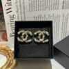 692ffccd99f2d84055c8e81a Xiao Xiang New Twist Braided Double C Pearl Pink Diamond Stud Earrings
