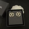 Chanel New Arrival CC Openwork Smooth Round Stud Earrings