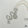 Xiaoxiang New Style Pearl Tassel Rhinestone Silver Crystal Long Pendant CC Necklace Sweater Chain Long Chain