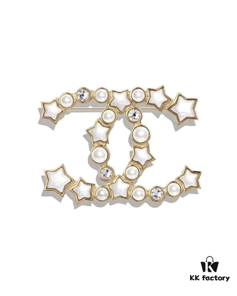 692ffce699f2d84055c8e83e CHANE New Style Pearl-Inlaid Diamond Five-Pointed Star Brooch