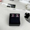 692ffcf099f2d84055c8e84a CHANE New 24C Pink Enamel Half-Gold Half-Pink Letter C Stud Earrings