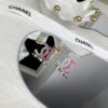 692ffcf199f2d84055c8e84b CHANE New 24C Pink Enamel Half-Gold Half-Pink Letter C Stud Earrings