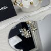 Xiaoxiang New Arrival Light Blue Rhinestone Round Double C Pendant Earrings