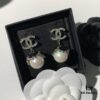 692ffcff99f2d84055c8e862 New Xiaoxiang Double C Black Pearl Earrings, Brand Fashion and Versatile