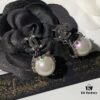 692ffd0199f2d84055c8e864 New Xiaoxiang Double C Black Pearl Earrings, Brand Fashion and Versatile