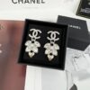 692ffd0699f2d84055c8e868 New Xiaoxiang Silver Wheat Ear Rhinestone ✨ Light Gold Heart Pendant Earrings ✨