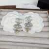692ffd0799f2d84055c8e86b New Xiaoxiang Silver Wheat Ear Rhinestone ✨ Light Gold Heart Pendant Earrings ✨