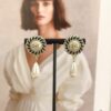 692ffd0b99f2d84055c8e86f Xiaoxiang New Arrival European and American Style Unique Elegant Black Leather Drip Pearl Earrings
