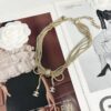 Xiaoxiang New Arrival Heavy-Duty Five-Layer Chain Bow Pendant Necklace