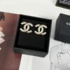 692ffd1a99f2d84055c8e884 Xiaoxiang New Arrival Vintage Beige Gold Double C Minimalist Resin White Stud Earrings