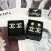 692ffd1a99f2d84055c8e885 Xiaoxiang New Arrival Vintage Beige Gold Double C Minimalist Resin White Stud Earrings