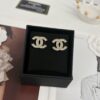 692ffd2099f2d84055c8e88d Xiaoxiang New Arrival Light Gold Full Diamond Double C Stud Earrings