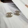 692ffd2099f2d84055c8e88e Xiaoxiang New Arrival Light Gold Full Diamond Double C Stud Earrings