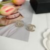 692ffd2299f2d84055c8e892 Xiaoxiang New Arrival Light Gold Full Diamond Double C Stud Earrings