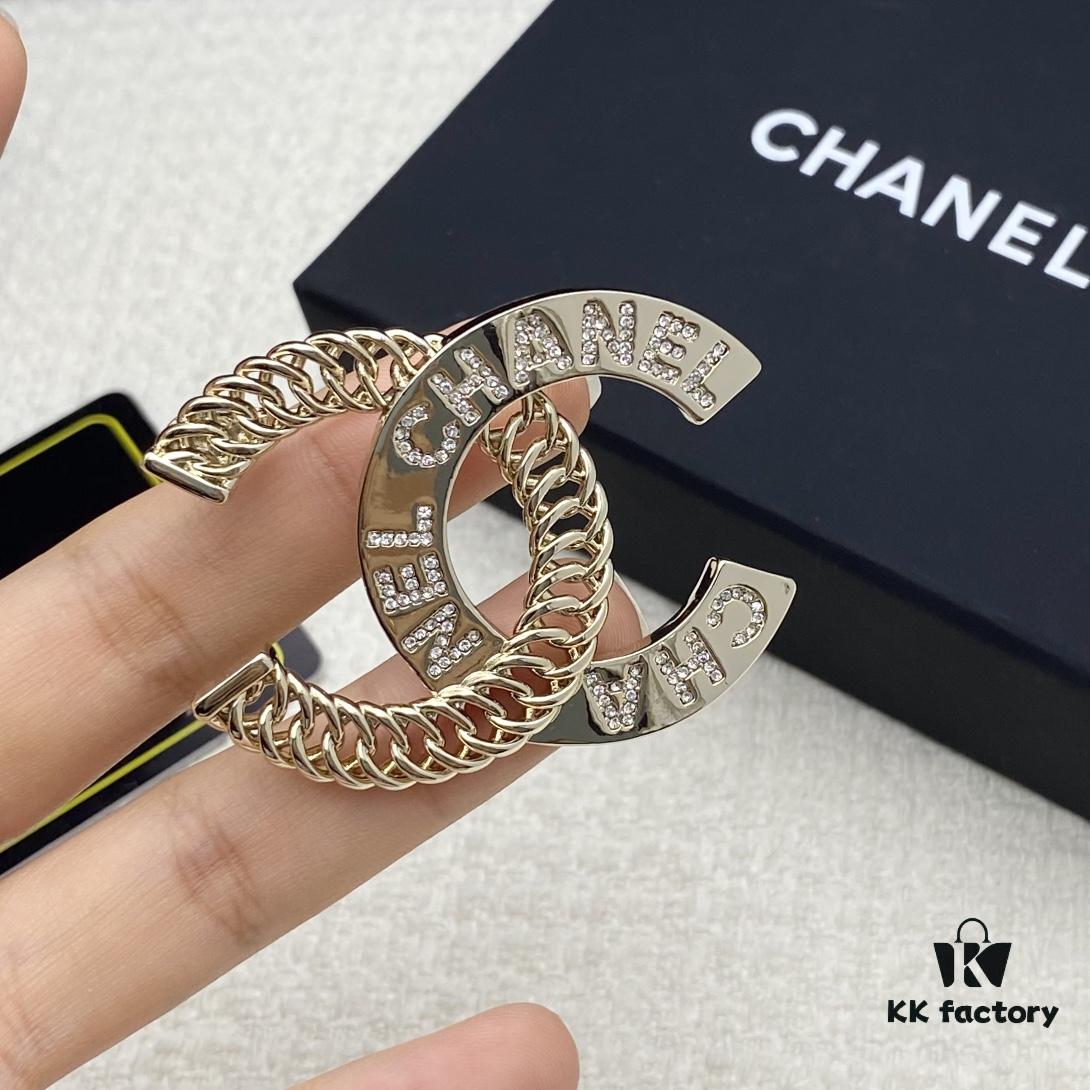 692ffd2599f2d84055c8e897 Xiao Xiang New Style Tweed Letter Rhinestone Double C Brooch