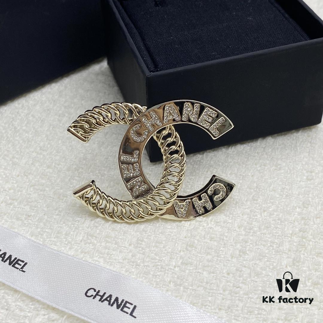 692ffd2599f2d84055c8e898 Xiao Xiang New Style Tweed Letter Rhinestone Double C Brooch