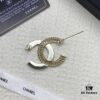 692ffd2699f2d84055c8e899 Xiao Xiang New Style Tweed Letter Rhinestone Double C Brooch