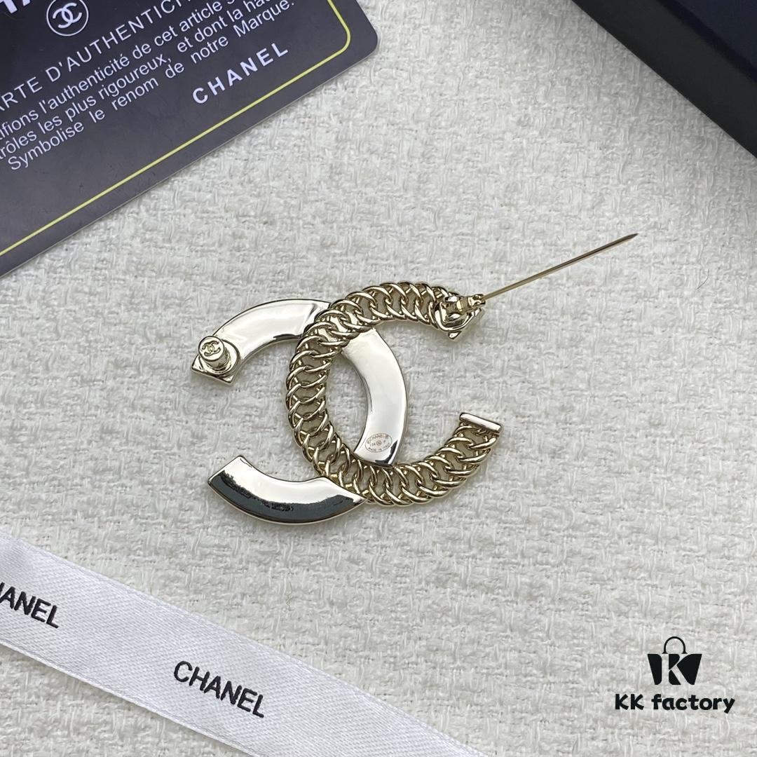 692ffd2699f2d84055c8e899 Xiao Xiang New Style Tweed Letter Rhinestone Double C Brooch