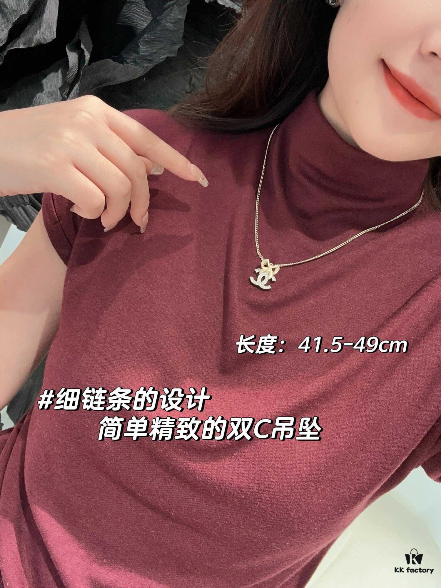 692ffd3399f2d84055c8e8ae Xiaoxiang New Arrival Light Gold Bow Silver Two-Tone Full Diamond Necklace