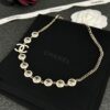 692ffd3a99f2d84055c8e8b9 Xiaoxiang New Arrival White Oil-Drop Double C Round Mirror Clover Pendant Necklace with Smooth Chain