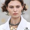 692ffd5599f2d84055c8e8d6 Xiaoxiang New Arrival Gold and Silver Two-Tone Luxury Double C Leather-Embedded Earrings
