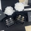 692ffd5999f2d84055c8e8db Xiaoxiang New Arrival Gold and Silver Two-Tone Luxury Double C Leather-Embedded Earrings