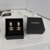 692ffd6699f2d84055c8e8eb Xiaoxiang New Arrival Light Gold Diamond-Patterned Elegant Double C Earrings with Full Rhinestones, Hook Style