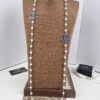 Chanel New Arrival Blue Enamel C Diamond Letter Pearl Fashion Necklace Sweater Chain