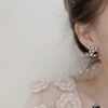 692ffd8199f2d84055c8e916 Xiaoxiang New Arrival Black Drip Oil Rhinestone Classic Earrings, Available in Gold and Silver