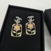 692ffd8299f2d84055c8e919 Xiaoxiang New Rectangular Picture Frame Surrounding Flower Colorful Rhinestone Hollow Pendant Earrings