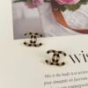 692ffd8699f2d84055c8e91e Xiaoxiang New Arrival Black Drip Oil Rhinestone Classic Earrings, Available in Gold and Silver