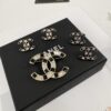 692ffd8699f2d84055c8e91f Xiaoxiang New Arrival Black Drip Oil Rhinestone Classic Earrings, Available in Gold and Silver