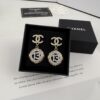 692ffd8b99f2d84055c8e926 Xiaoxiang New Arrival Golden Diamond-Quilted Round Silver Number 13 Full Diamond Hollow Pendant Large Earrings