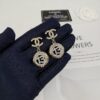 692ffd9099f2d84055c8e92c Xiaoxiang New Arrival Golden Diamond-Quilted Round Silver Number 13 Full Diamond Hollow Pendant Large Earrings