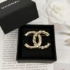 692ffda099f2d84055c8e93b Xiaoxiang New Arrival Golden Half-Braid Twisted Double C Classic Elegant Brooch