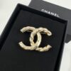 692ffda199f2d84055c8e93c Xiaoxiang New Arrival Golden Half-Braid Twisted Double C Classic Elegant Brooch