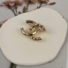 692ffda499f2d84055c8e93f Xiaoxiang New Arrival Golden Half-Braid Twisted Double C Classic Elegant Brooch
