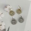 Xiaoxiang New Arrival Textured Hoop Earrings with Hook Design, Elegant and Stylish