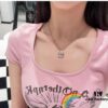 Xiaoxiang New Arrival Light Gold Bow Silver Two-Tone Fully Diamante Necklace Set