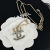 Xiaoxiang New Arrival Light Gold Bow Silver Two-Tone Fully Diamante Necklace Set