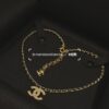 692ffdc699f2d84055c8e965 Xiaoxiang New Arrival Leather Cord Double C Rhinestone Gold Necklace
