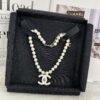 New Arrival Xiaoxiang White Resin Double C Pearl Necklace ✨✨