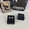 CHANE New Arrival Small Pearl Double C Diamond-Inlaid Stud Earrings