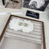 CHANE New Arrival Small Pearl Double C Diamond-Inlaid Stud Earrings