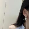 692ffded99f2d84055c8e99c New Xiaoxiang Pearl Inlaid with Diamond Double C Pendant Earrings